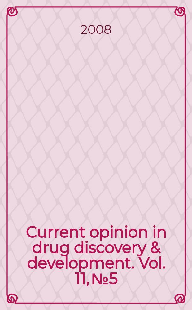 Current opinion in drug discovery & development. Vol. 11, № 5