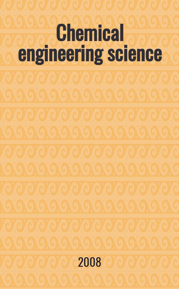 Chemical engineering science : Génie chimique. Vol. 63, № 13