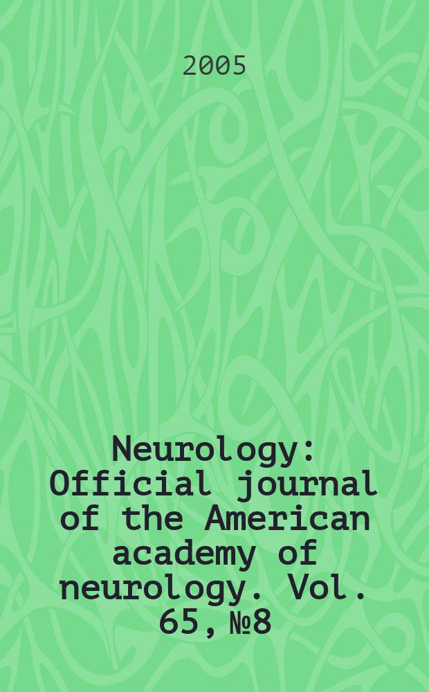 Neurology : Official journal of the American academy of neurology. Vol. 65, № 8