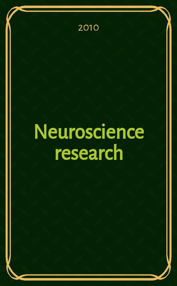 Neuroscience research : The offic. j. of the Japan neuroscience soc. Vol. 68, № 1