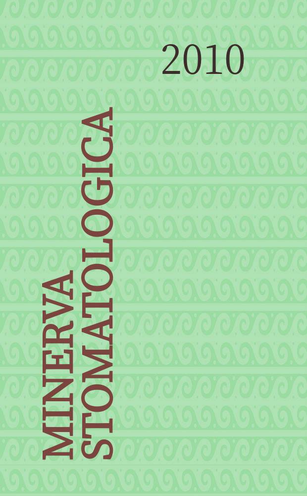 Minerva stomatologica : Rivista bimestrale di stomatologia Pubblica gli Atti della Soc. piemontese di stomatologia. Vol. 59, № 11/12