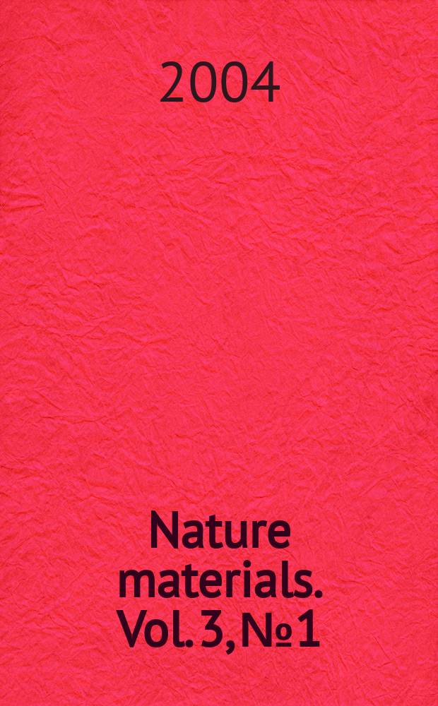 Nature materials. Vol. 3, № 1
