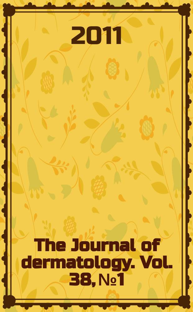 The Journal of dermatology. Vol. 38, № 1