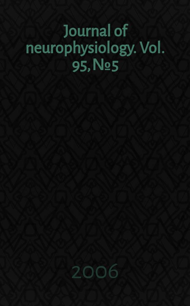 Journal of neurophysiology. Vol. 95, № 5