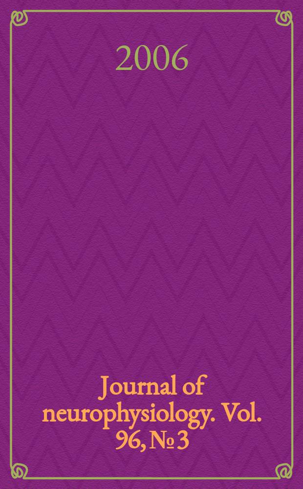 Journal of neurophysiology. Vol. 96, № 3