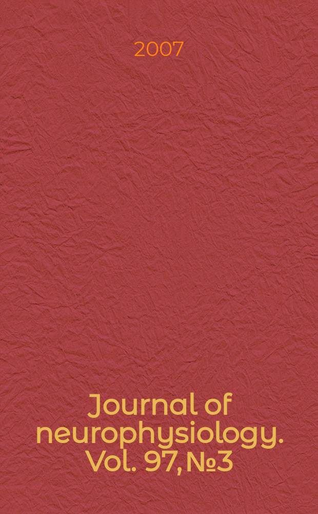 Journal of neurophysiology. Vol. 97, № 3