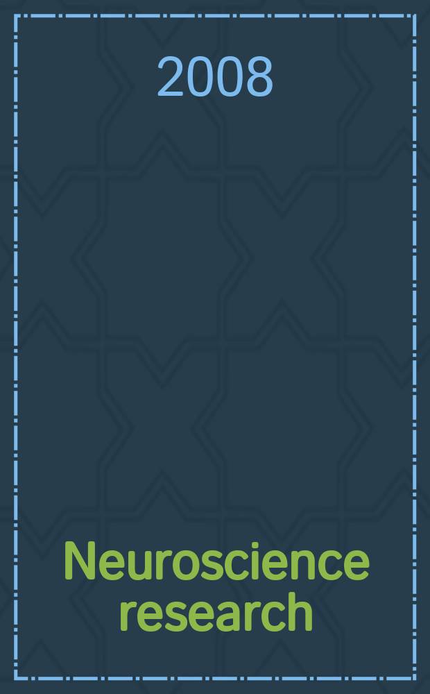 Neuroscience research : The offic. j. of the Japan neuroscience soc. Vol. 62, № 1