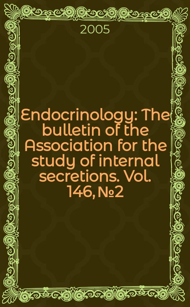 Endocrinology : The bulletin of the Association for the study of internal secretions. Vol. 146, № 2