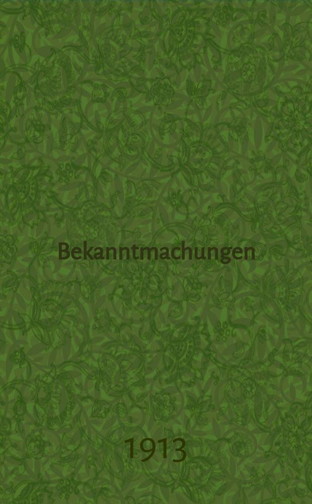 Bekanntmachungen