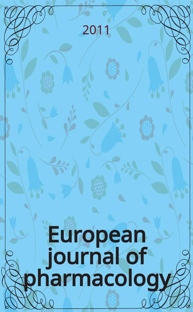 European journal of pharmacology : An intern. j. Vol. 654, № 1