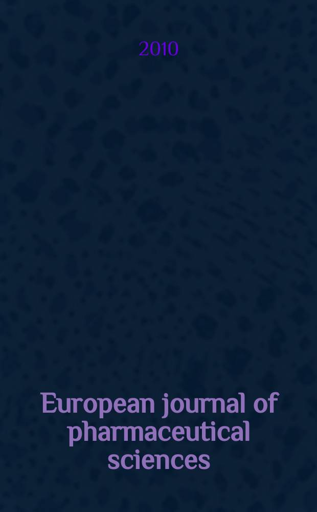 European journal of pharmaceutical sciences : official journal of the European federation for pharmaceutical sciences. Vol. 41, № 2 = Европейский журнал фармацевтических наук