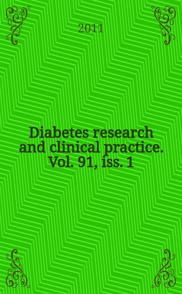 Diabetes research and clinical practice. Vol. 91, iss. 1