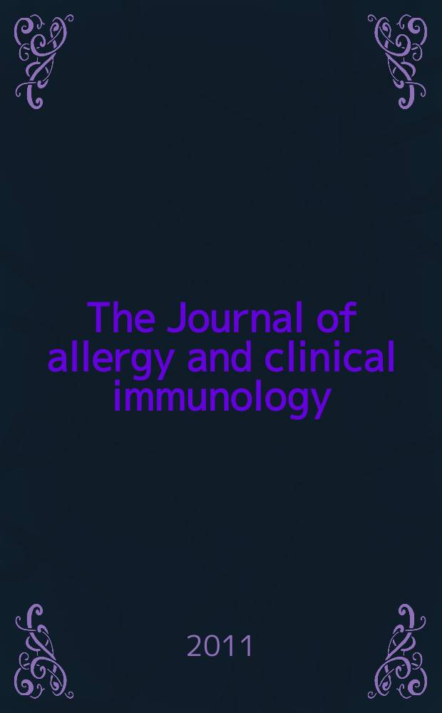 The Journal of allergy and clinical immunology : Including "Allergy abstracts" Offic. organ of Amer. acad. of allergy. Vol. 127, № 2
