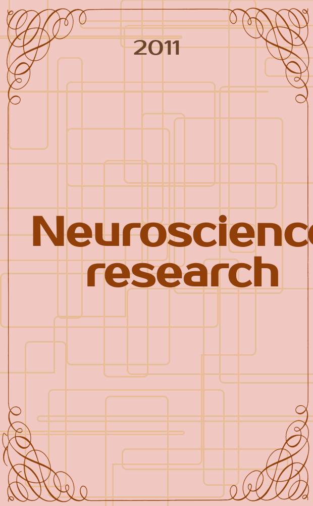 Neuroscience research : The offic. j. of the Japan neuroscience soc. Vol. 69, № 1