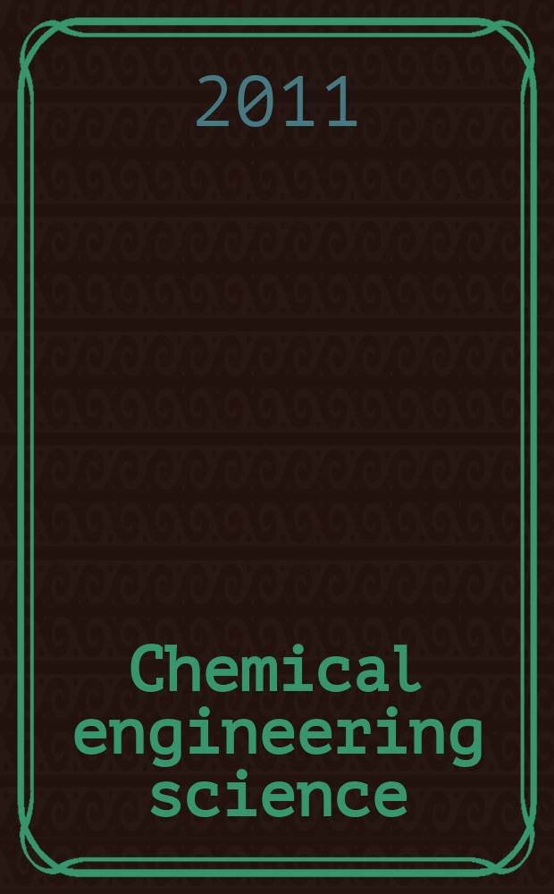 Chemical engineering science : G&eacute;nie chimique. Vol. 66, № 4