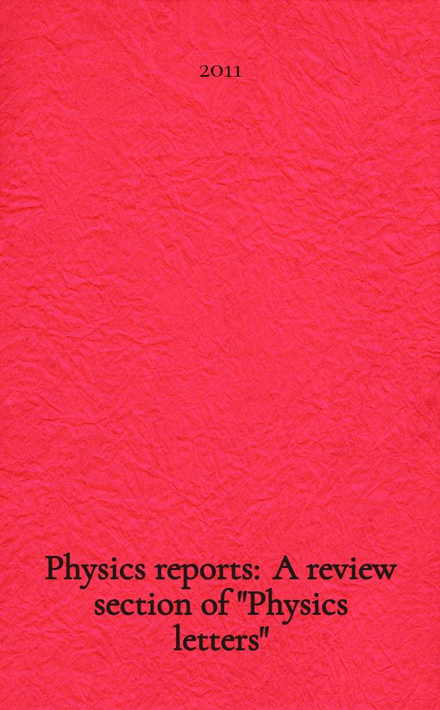 Physics reports : A review section of "Physics letters" (Sect. C). Vol. 499, № 1/3 : Spatial networks
