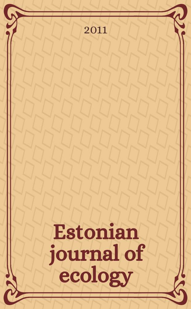 Estonian journal of ecology : published by the Estonian academy of sciences. Vol. 60, № 1