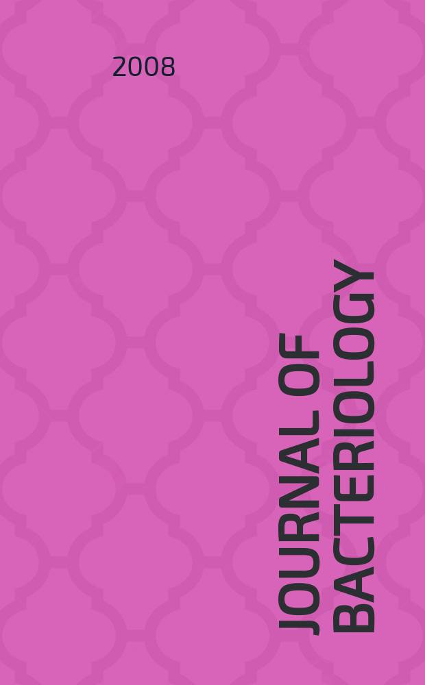 Journal of bacteriology : Offic. organ of the Soc. of Amer. bacteriologists. Vol. 190, № 9