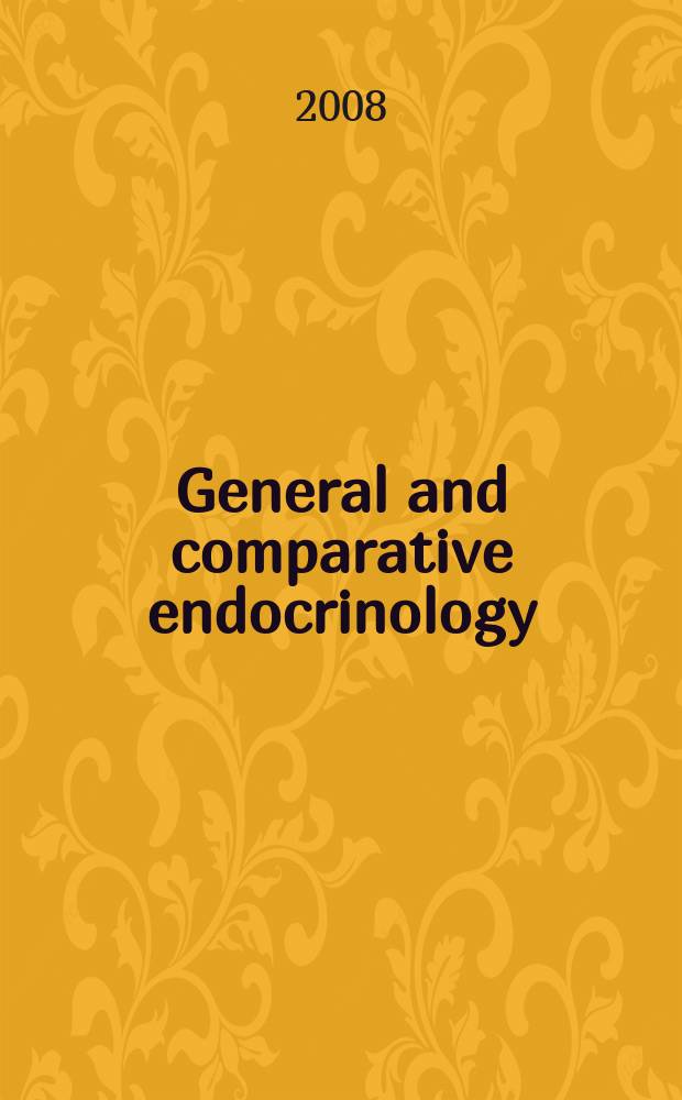 General and comparative endocrinology : An international journal. Vol. 158, № 1