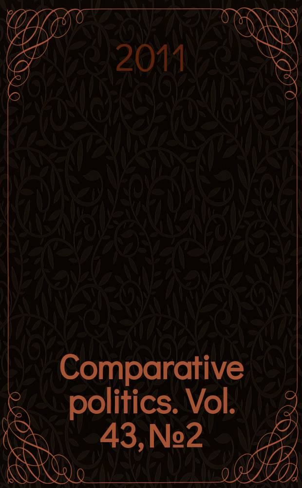 Comparative politics. Vol. 43, № 2