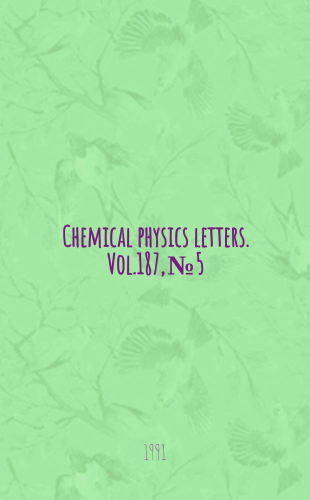 Chemical physics letters. Vol.187, №5