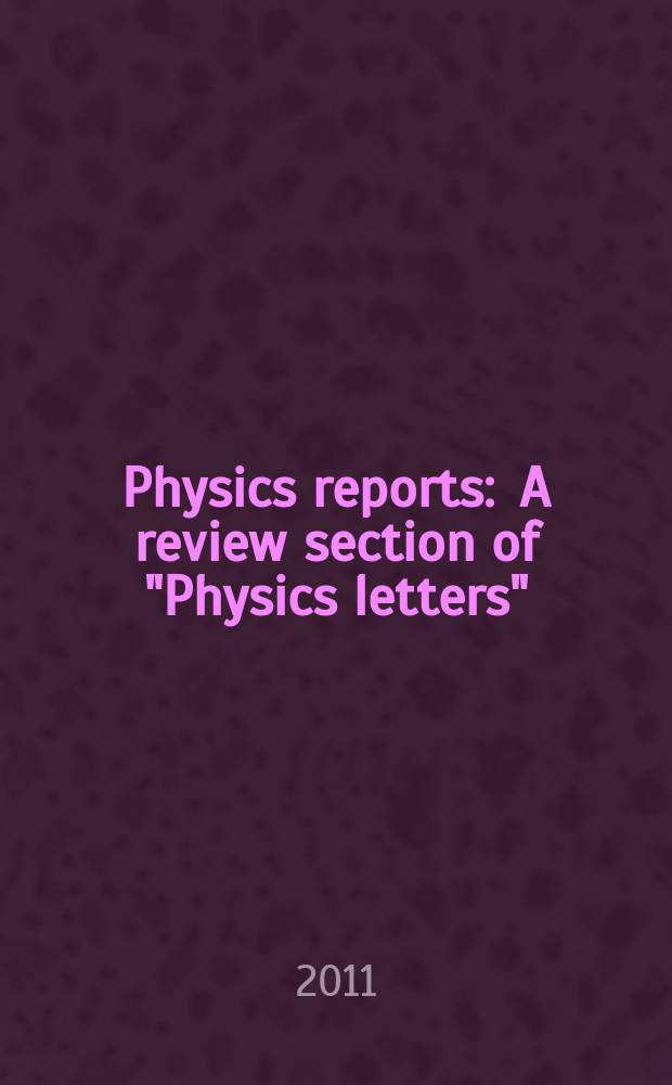 Physics reports : A review section of "Physics letters" (Sect. C). Vol. 497, № 4/5 : Particle physics models of inflation and curvation scenarios