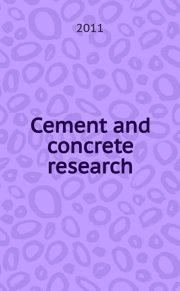 Cement and concrete research : An international journal. Vol. 41, № 2