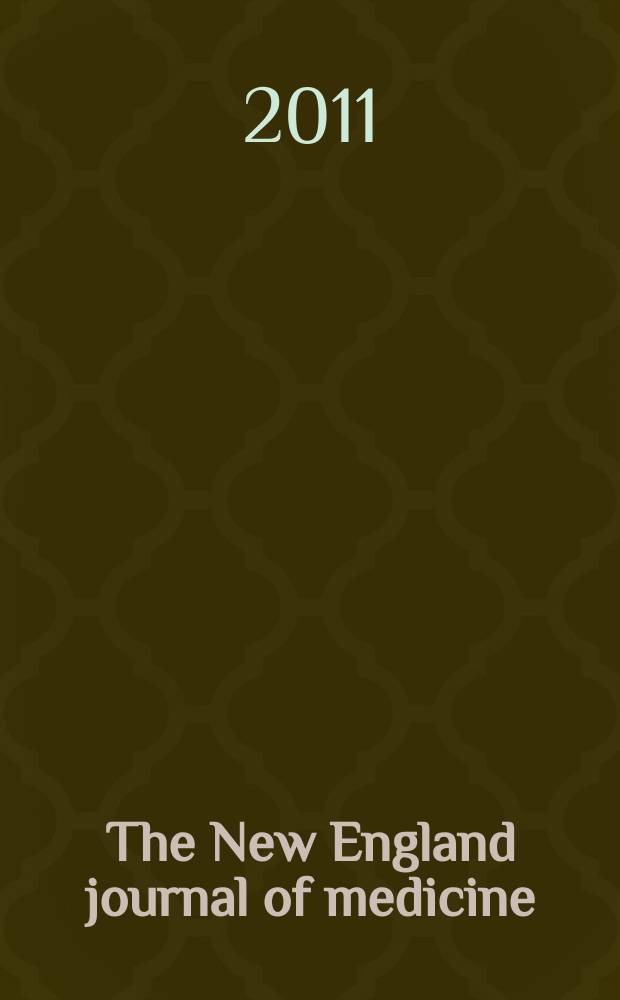 The New England journal of medicine : Formerly the Boston medical a. surgical journal. Vol. 364, № 13