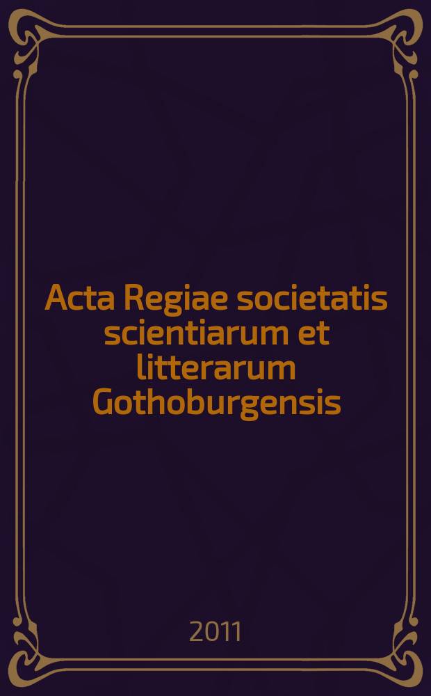 Acta Regiae societatis scientiarum et litterarum Gothoburgensis = Acta Regiae societatis scientiarum et litterarum Gothoburgensis. 11 : Finland mellan öst och väst = Финляндия между Востоком и Западом