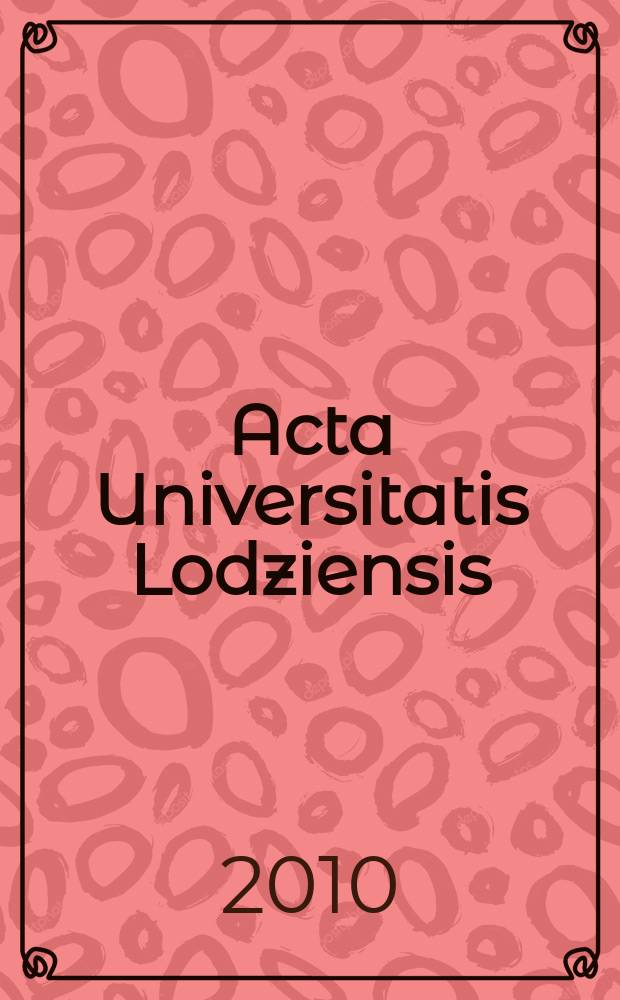 Acta Universitatis Lodziensis : Prace z zakresu ekonomiki i zarządzania przedsiębiorstwem = Работы по вопросам экономики и управления предприятиями