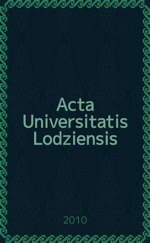 Acta Universitatis Lodziensis : Problemy kształtowania równowagi praca-życie w organizacjach = Проблемы поддержки продолжительности трудового стажа в организациях