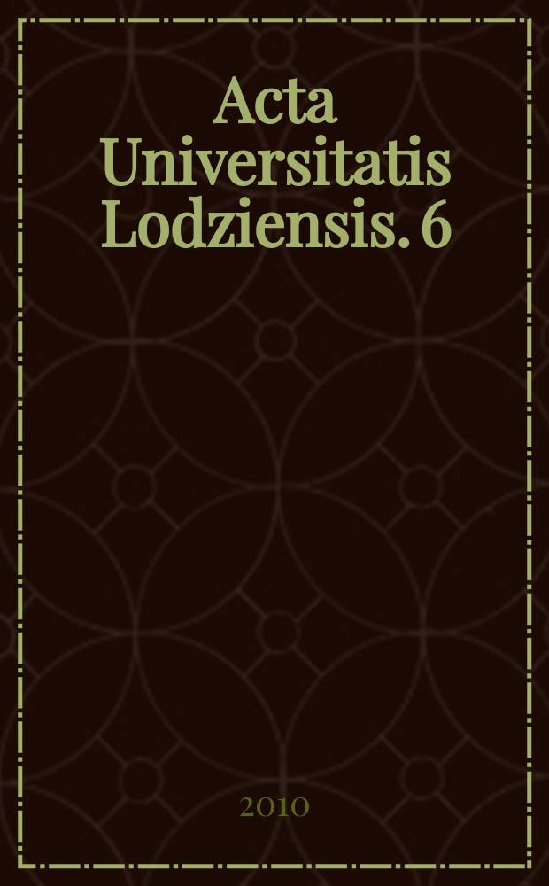 Acta Universitatis Lodziensis. 6 : Język-komunikacja międzykulturowa = Язык - межкультурная коммуникация