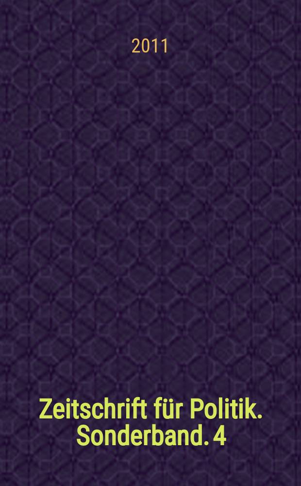 Zeitschrift f&uuml;r Politik. Sonderband. 4 : Bildungspolitik im Umbruch = Политика образования в переходный период