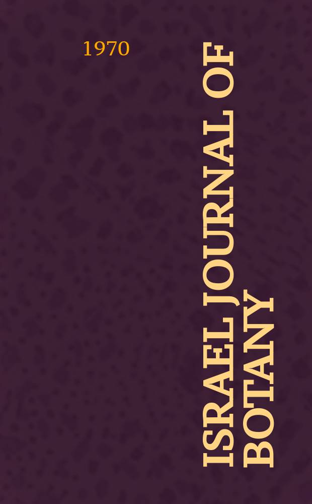 Israel journal of botany : Formerly: Bulletin of the Research council of Israel. Sect. D. Vol. 19, № 1