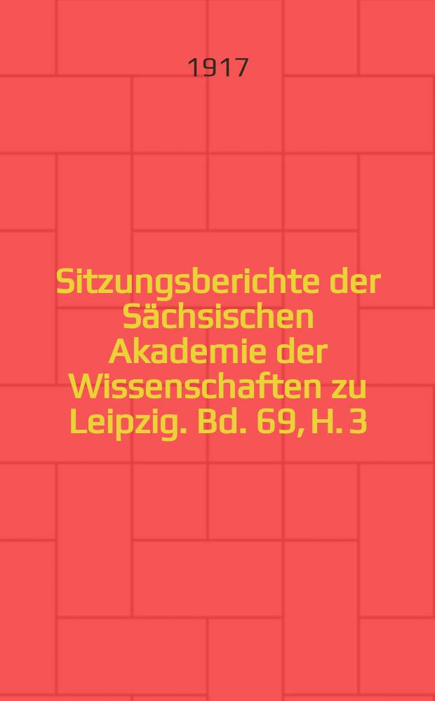 Sitzungsberichte der Sächsischen Akademie der Wissenschaften zu Leipzig. Bd. 69, H. 3 : Dünenbeobachtungen im Altertum = Наблюдения дюн в древние времена