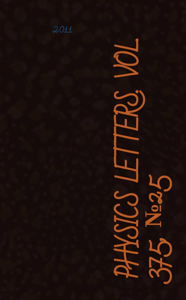 Physics letters. Vol. 375, № 25