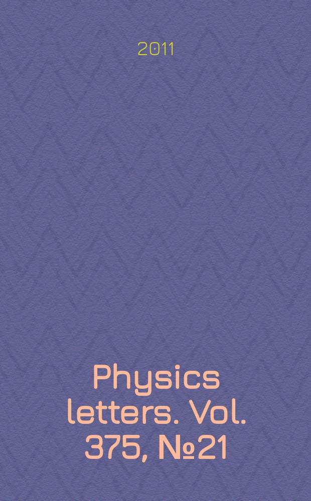 Physics letters. Vol. 375, № 21