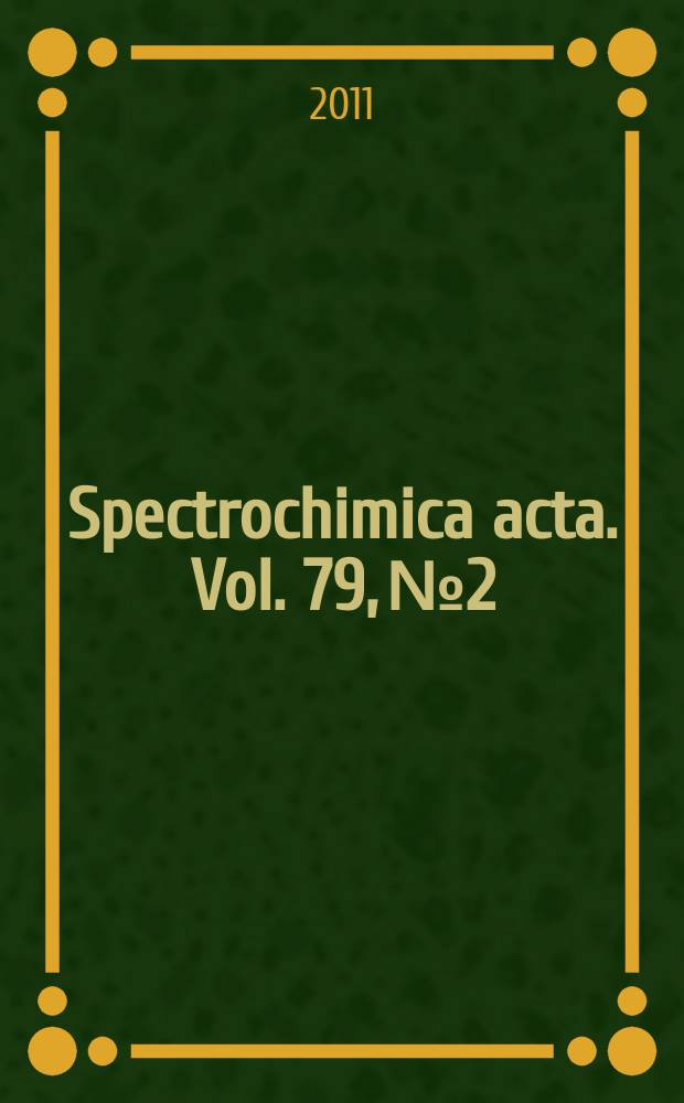 Spectrochimica acta. Vol. 79, № 2