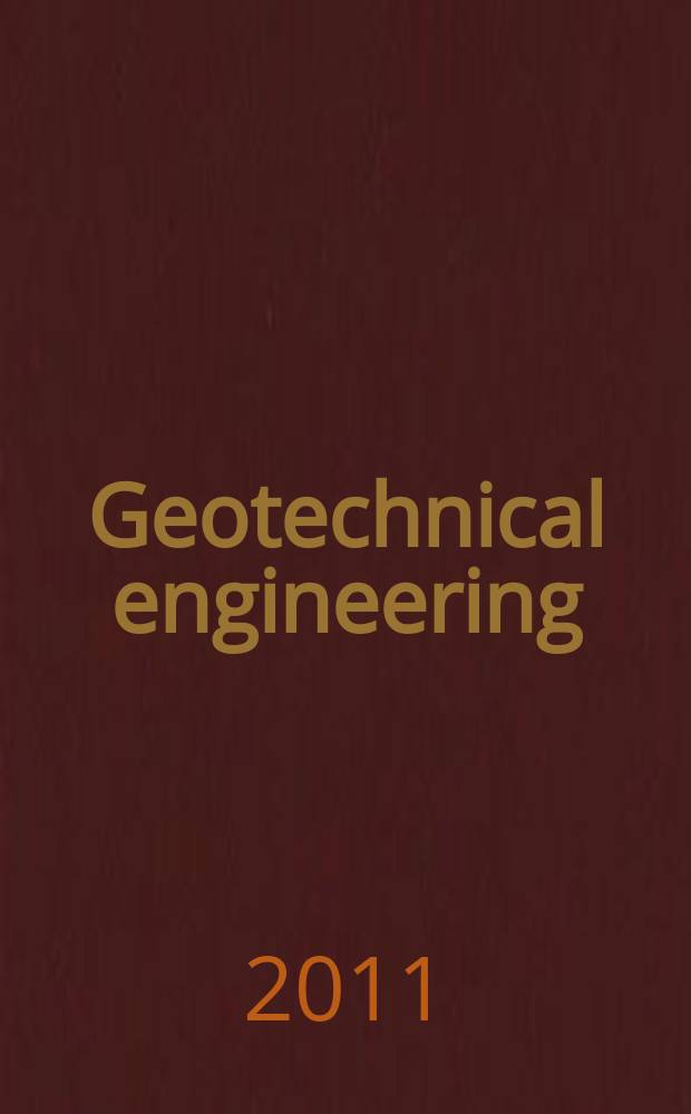 Geotechnical engineering : Proc. of the Institution of civil engineers. Vol. 164, Iss. 1