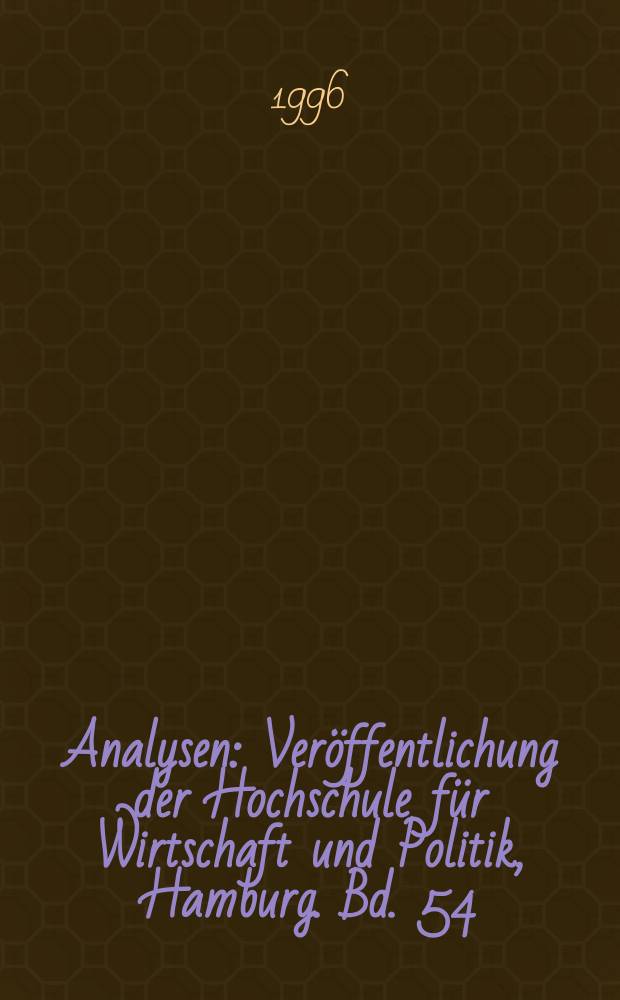 Analysen : Veröffentlichung der Hochschule für Wirtschaft und Politik, Hamburg. Bd. 54 : Die PDS = PDS(Партия демократического социализма) : история, организация, избирателей, участников