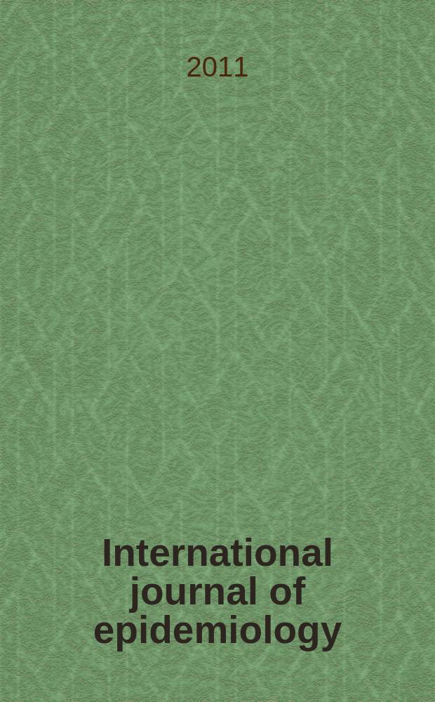 International journal of epidemiology : Offic. journal of the Intern. epidemiol. assoc. Vol. 40, № 6