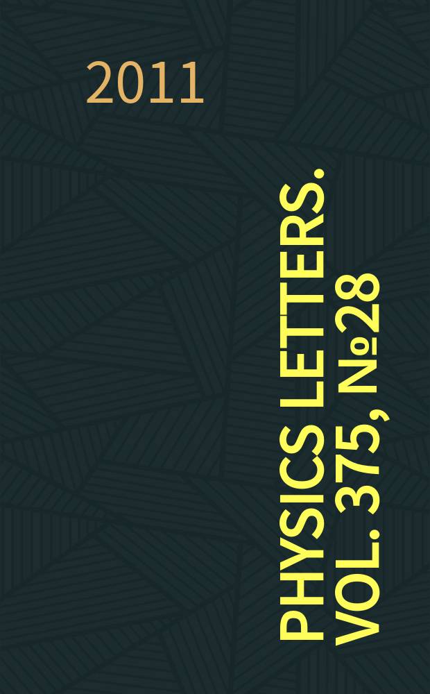 Physics letters. Vol. 375, № 28/29