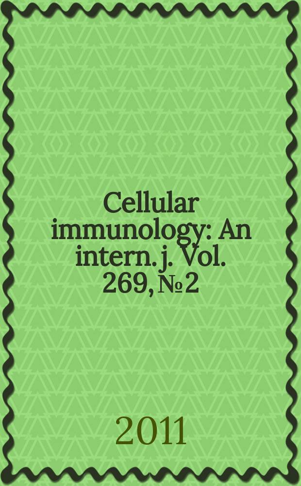 Cellular immunology : An intern. j. Vol. 269, № 2