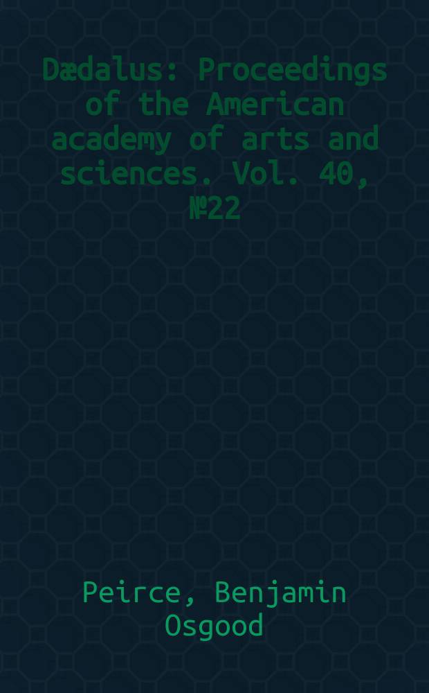 Dædalus : Proceedings of the American academy of arts and sciences. Vol. 40, № 22 : On the properties of magnets made of hardened cast iron