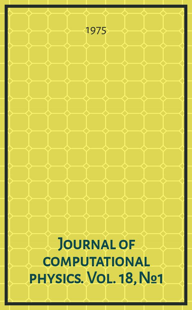 Journal of computational physics. Vol. 18, № 1
