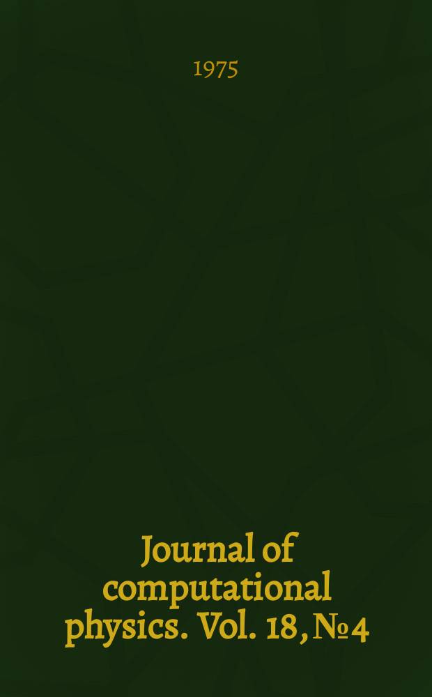 Journal of computational physics. Vol. 18, № 4