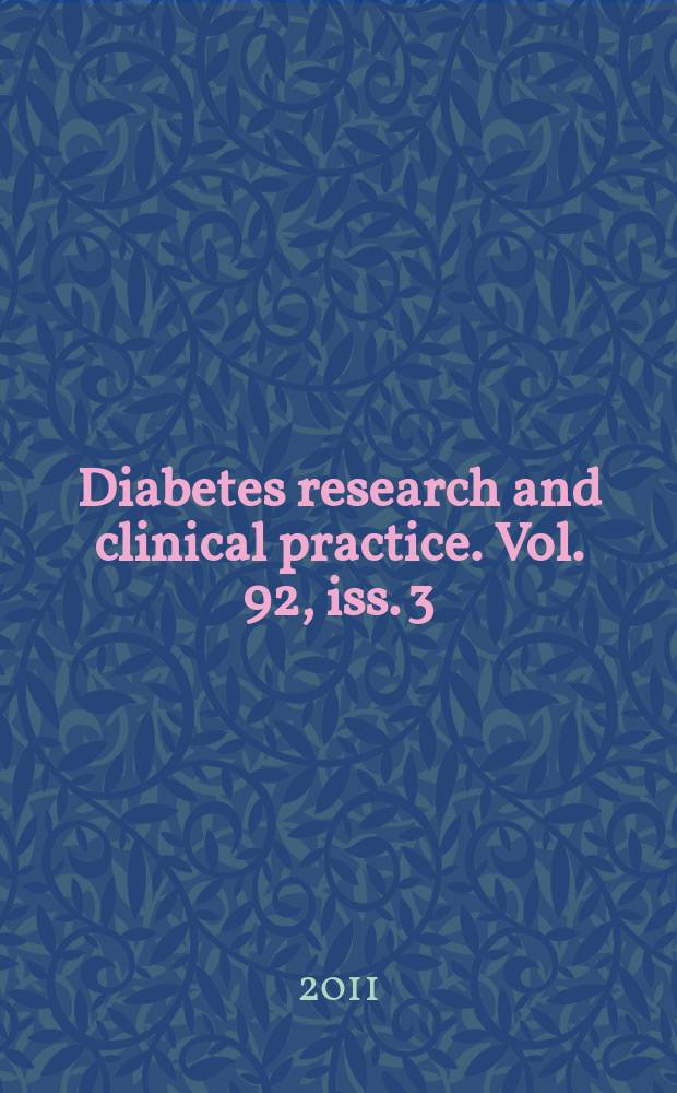 Diabetes research and clinical practice. Vol. 92, iss. 3