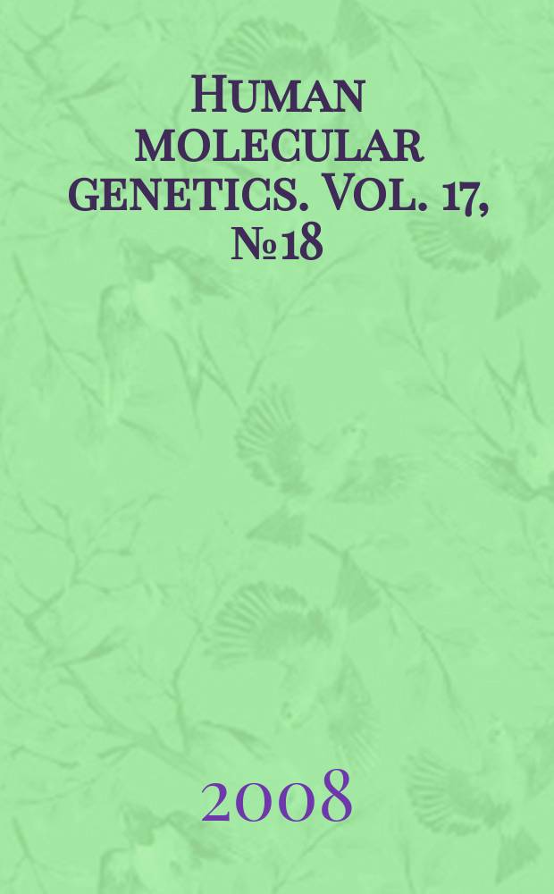 Human molecular genetics. Vol. 17, № 18