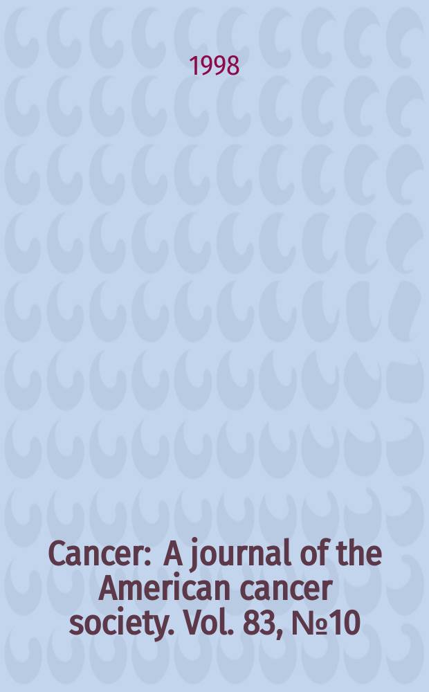 Cancer : A journal of the American cancer society. Vol. 83, № 10