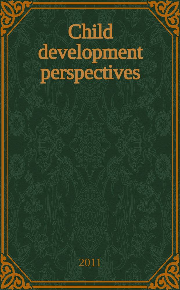 Child development perspectives : a publication of the Society for research in child development. Vol. 5, № 2